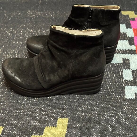 MIZ MOOZ Zane Platform Wedge Suede Leather Bootie, Black, EU 40 - Picture 9 of 17